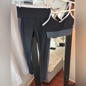 Black and Gray Women's Activewear Set
